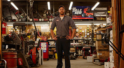 Man operating Murray Ride Mower